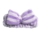 Повязка на голову белая с синей полоской Dewal Beauty
