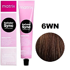 6WN Крем-краска безаммиачная темный блондин теплый натуральный SoСolor Sync Matrix 90 мл