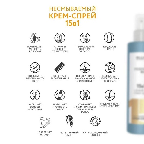 Крем-спрей для волос несмываемый 15в1 Perfect Hair Ollin Professional 250 мл