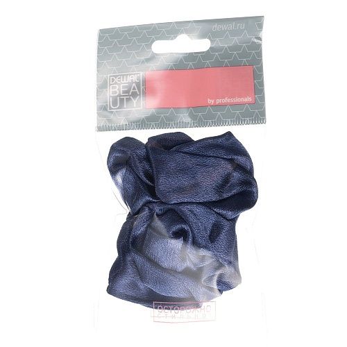 Резинка для волос из ткани синяя Dewal Beauty