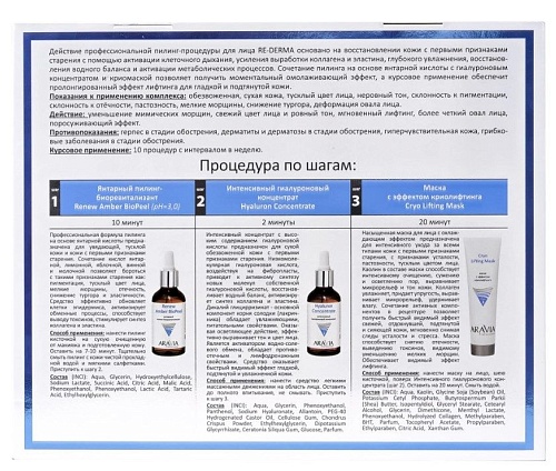 Пилинг-процедура профессиональная для лица с эффектом Редермализации Re-Derma Aravia