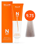 9,75 Крем-краска перманентная блондин коричнево-махагоновый N-Joy Ollin Professional 100 мл