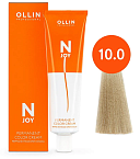 10,0 Крем-краска перманентная светлый блондин N-Joy Ollin Professional 100 мл