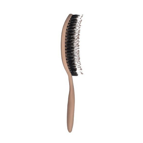 Расческа массажная для волос натуральная щетина Бежевая Hair Brush Solomeya