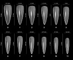 Типсы для наращивания экспресс гелевые для стилет Gel Tips 12 размеров Irisk 240 шт