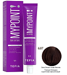 6,87 Гель-краска для волос темный блондин коричнево-фиолет Tone On Tone Hair Coloring Tefia 60 мл