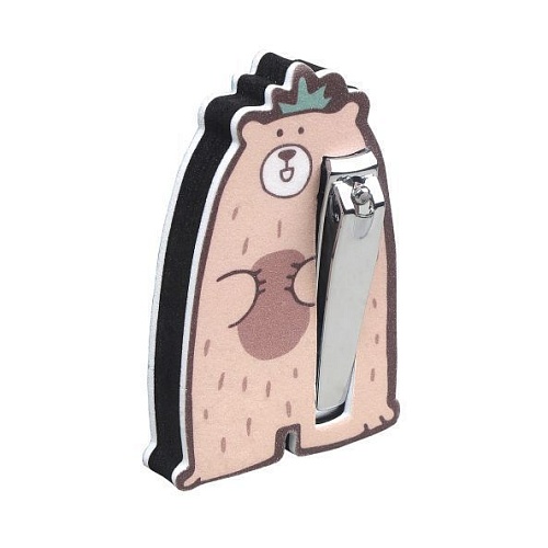 Набор для маникюра Медвежонок кусачки и пилка 180/3000 грит Manicure Set Teddy Bear Solomeya