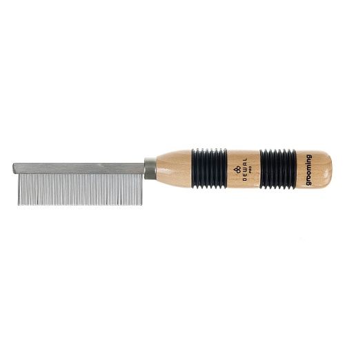 Расческа для животных с ручкой частые металлические штифты Dewal Pro Grooming