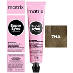 Краситель для волос безаммиачный 7NA блонд натуральный пепельный Matrix Super Sync Pre-Bonded 90 мл