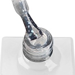 10 Полигель для ногтей жидкий с голографической поталью молочный Poly Gel TNL 10 мл