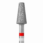 Бор алмазный с жемчугом Конус усеченный 856 100 050 мелкая зернистость красная насечка Тайфун