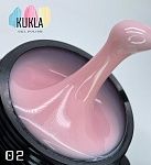 02 Гель для наращивания ногтей с шиммером нежно-розовый Блеск бриллиантов Kukla Gel 15 мл