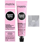 8V Крем-краска для волос светлый блондин перламутровый Super Sync Pre-Bonded Matrix 90 мл