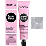 8V Крем-краска для волос светлый блондин перламутровый Super Sync Pre-Bonded Matrix 90 мл