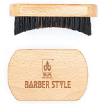 Щетка для укладки бороды натуральная щетина 9 рядов Barber Style Dewal