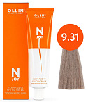 9,31 Крем-краска перманентная блондин золотисто-пепельный N-Joy Ollin Professional 100 мл