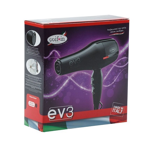 Фен для волос EVbx3R 2 насадки 2300 Вт черный COIF*IN