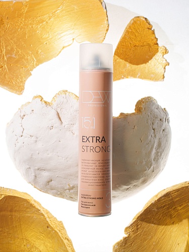 Лак для укладки волос 15в1 экстрасильная фиксация Hairspray Extra Strong DEW Professional 500 мл
