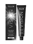 Краска-крем для бровей и ресниц графит Vision с листочками для век Ollin Professional 20 мл