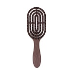 Расческа массажная для волос натуральная щетина Коричневая Hair Brush Solomeya
