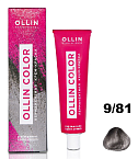 9,81 Крем-краска перманентная блондин жемчужно-пепельный Ollin Color Ollin Professional 100 мл