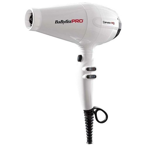 Фен для волос Caruso HQ ионизация 2 насадки 2400 Вт белый BaByliss Pro