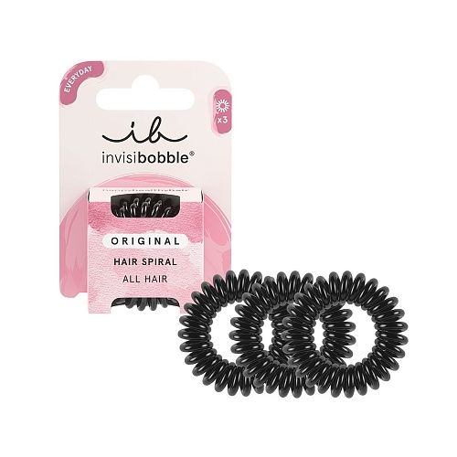 Резинка для волос Original True Black черная Invisibobble Tangle Teezer 3 шт