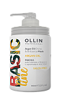 Маска для волос сияние и блеск с аргановым маслом Basic Line Ollin Professional 650 мл
