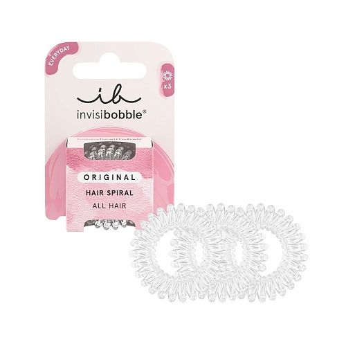 Резинка для волос Original Crystal Clear прозрачная Invisibobble Tangle Teezer 3 шт