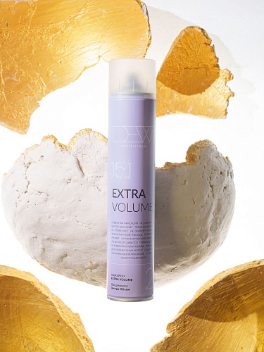 Лак для укладки волос 15в1 экста объем Hairspray Extra Volume Strong DEW Professional 500 мл
