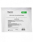 Перчатки одноразовые универсальные ПЭ L прозрачные удлинённые Kapous Professional 100 шт
