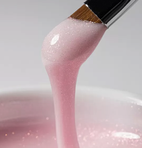 9826 Гель моделирующий УФ с шиммером Builder UV Gel Aurora Shine Runail 15 гр