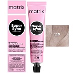 11P Крем-краска для волос ультра светлый блондин жемчужный Super Sync Pre-Bonded Matrix 90 мл