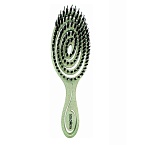 Расческа-био подвижная зеленая Detangling Bio Hair Brush Green 5440-M2 Solomeya