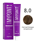 8,0 Гель-краска для волос светлый блондин натуральный Tone On Tone Hair Coloring Tefia 60 мл