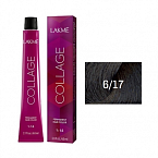 6,17 Крем-краска для волос перманентная Темный блондин пепельный Collage Lakme 60 мл