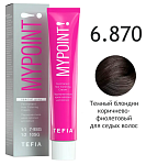 6,870 Крем-краска для седых волос темный блонд коричнево-фиолет MyPoint Special Grey Tefia 60 мл