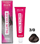 Крем-краска для волос OLLIN COLOR 3.0 темный шатен 100 мл. 