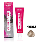 10,03 Крем-краска перманентная светлый блондин прозрачно-золотистый Color Ollin Professional 100 мл