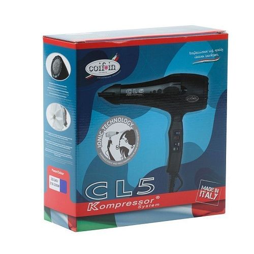 Фен для волос CLcl5Ri ионизация 2 насадки 2300 Вт синий COIF*IN