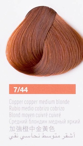 7,44 Крем-краска для волос перманентная Средний блондин медный яркий Collage Lakme 60 мл