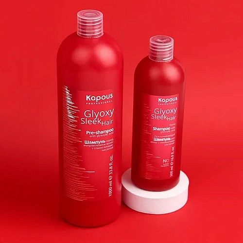 Шампунь для волос разглаживающий с глиоксиловой кислотой Glyoxy Sleek Hair Kapous Professional 500 мл