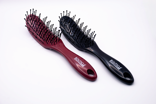 Щетка продувная для укладки волос феном черная Tunnel Hair Brush Bouticle