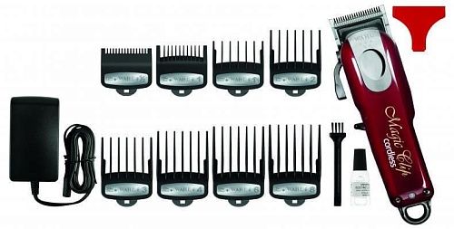 Машинка для стрижки Magic Clip Cordless роторная аккумуляторно-сетевая 0,8-2,5 мм 8 насадок Wahl