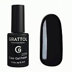 002 Гель-лак Color Gel Polish Black Grattol 9 мл