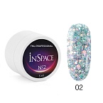 02 Гель для дизайна ногтей светоотражаюший голографические кристаллы InSpace TNL 5 мл