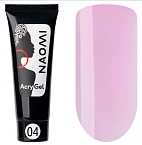 Полигель 04 Прозрачно-розовый в тубе AcryGel Naomi 15 гр