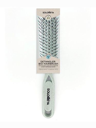 Расческа для сухих и влажных волос DetanglerHairbrushPastel Green5460-M2 пастельно-зеленая Solomeya