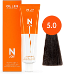5,0 Крем-краска перманентная светлый шатен N-Joy Ollin Professional 100 мл