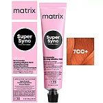 7CC+ Крем-краска для волос блондин глубокий медный Super Sync Pre-Bonded Matrix 90 мл